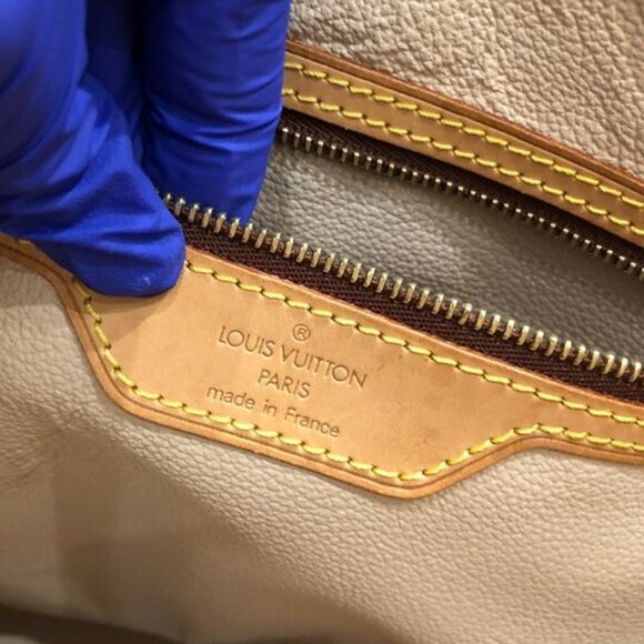 Louis Vuitton Brown and Tan Monogram Bucket GM Tote - Picture 10 of 13